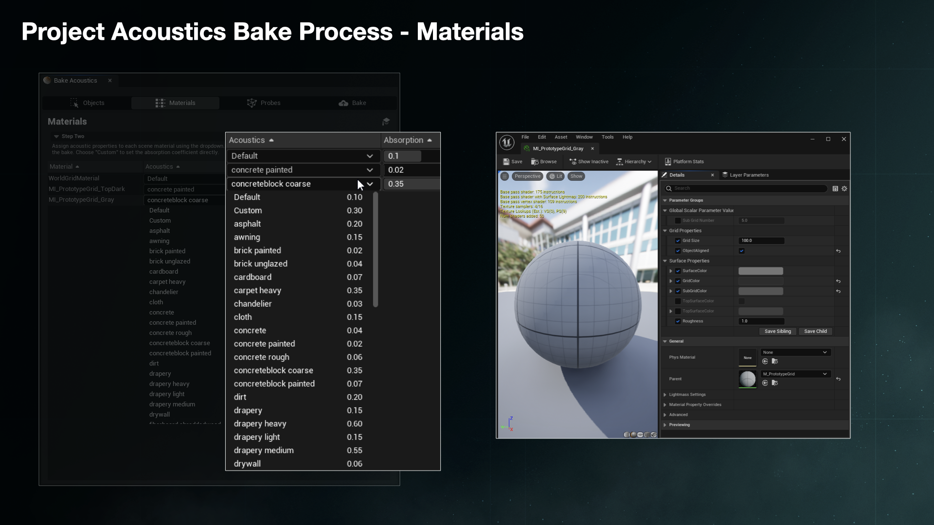 Project Acoustics Bake Process - Materials