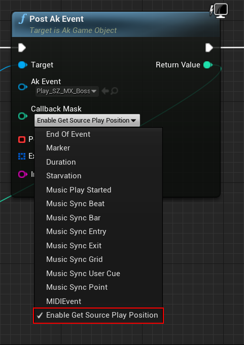 PostEvent Callback Mask