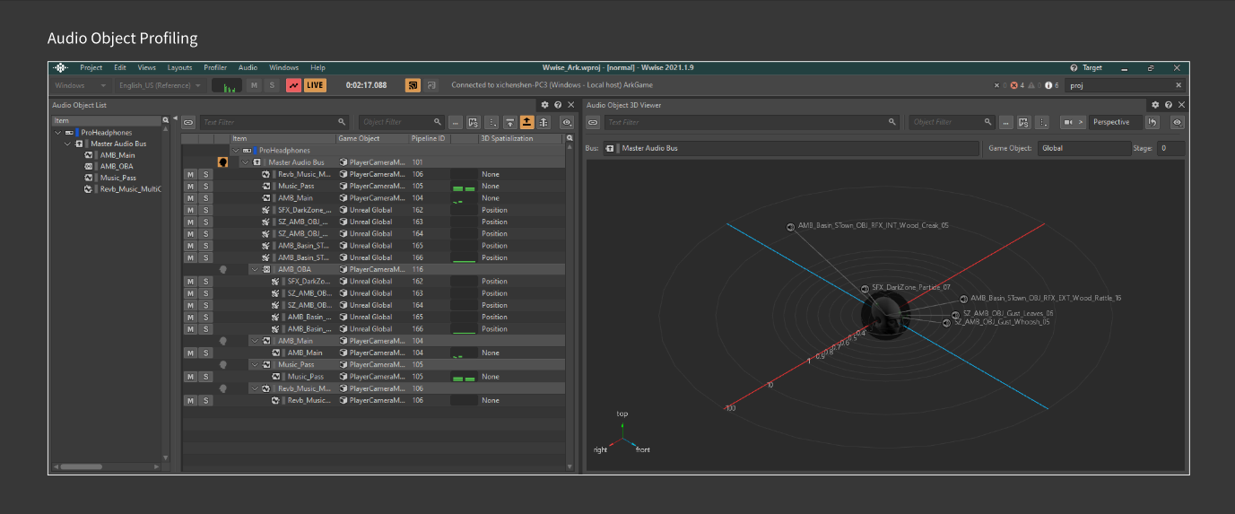 Audio Object Profiling